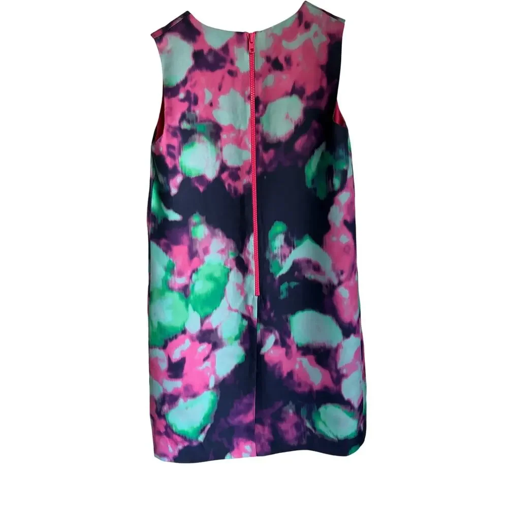 Kate Spade NY Watercolor Floral Sheath Dress Sz 6 Pink Green Navy